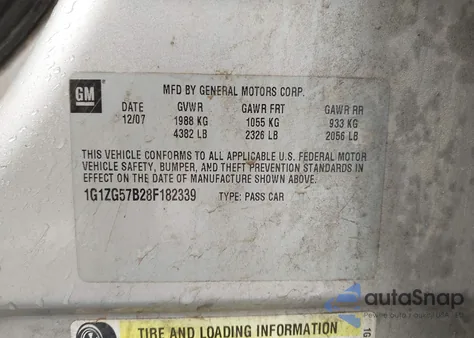 2008 Chevrolet Malibu Ls from USA, damaged, VIN 1G1ZG57B28F182339